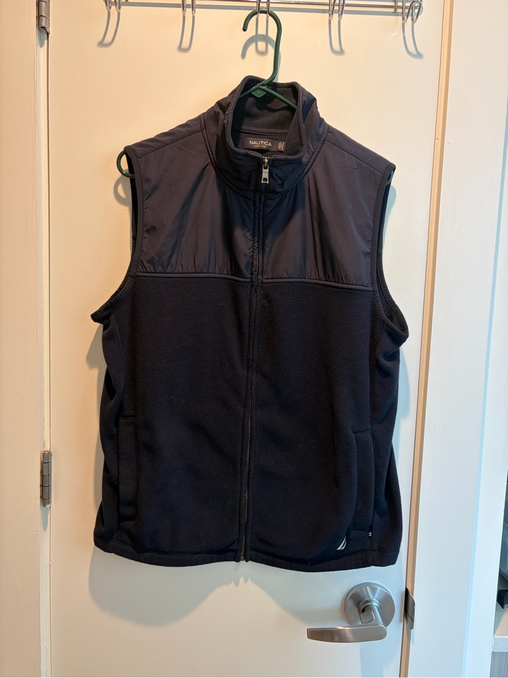 Nautica Men’s Navy Full-Zip Fleece Vest